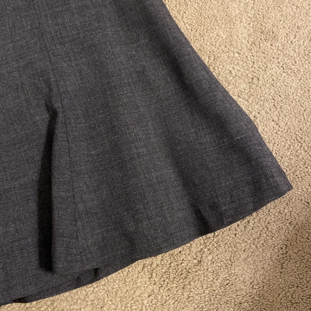 NWT EXPRESS MINI FLARED SKIRT GRAY LINED BACK ZIPPER WOOL SPANDEX SIZE 2 - Picture 2 of 14